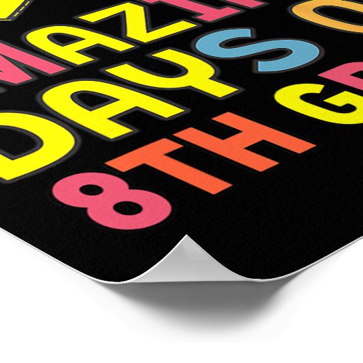 100 geweldige dagen van 8e klas softll-speler Stud Poster (Hoek)