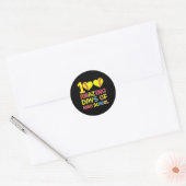 100 geweldige dagen van de middelbare school softl ronde sticker (Envelop)