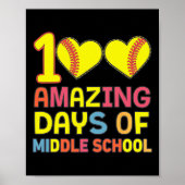 100 Geweldige Dagen van Middelbare School Softll P Poster (Voorkant)