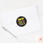 100 geweldige dagen van Pre-K Softbyll Player Stud Ronde Sticker (Envelop)
