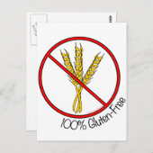 100% glutenvrij briefkaart (Voorkant / Achterkant)