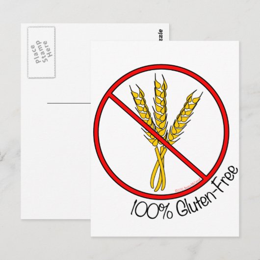100% glutenvrij briefkaart (Voorkant / Achterkant)