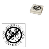 100% Glutenvrij Geen Glutenvrij Tarwesymbool Rubberstempel (Gestempeld)