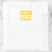 100% glutenvrij rechthoekige sticker (Tas)