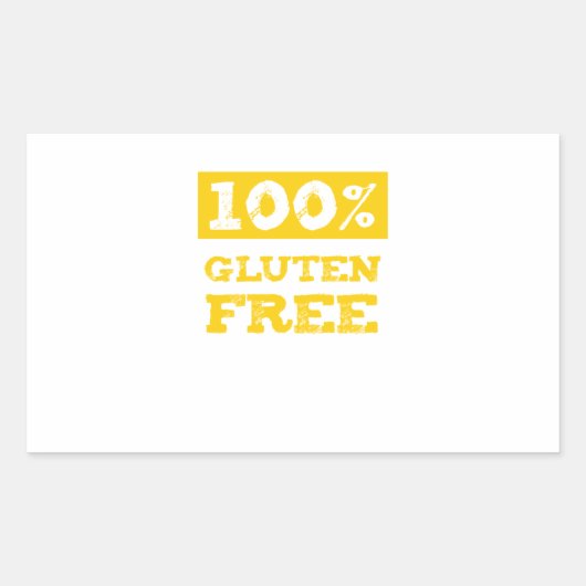 100% glutenvrij rechthoekige sticker (Voorkant)