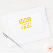 100% glutenvrij rechthoekige sticker (Envelop)