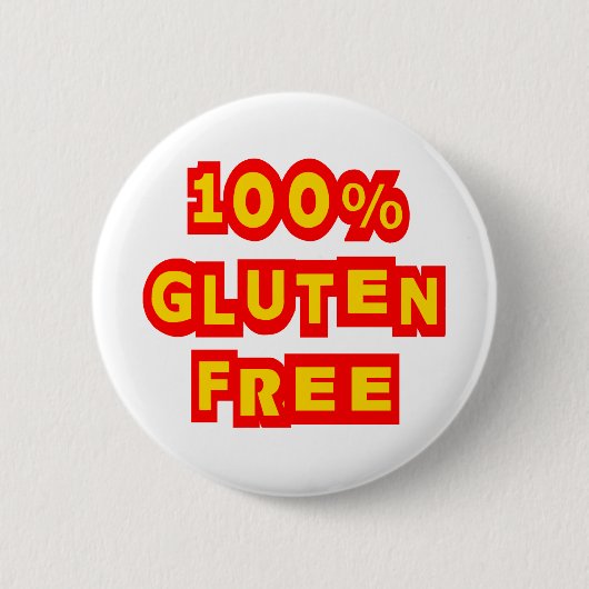 100% glutenvrij ronde button 5,7 cm (Voorkant)