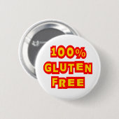 100% glutenvrij ronde button 5,7 cm (Voorkant /achterkant)