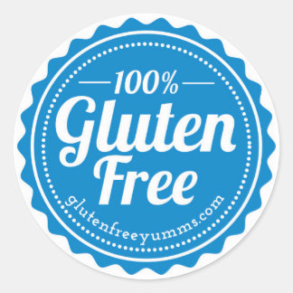 100% Glutenvrije Stickers — Blauw