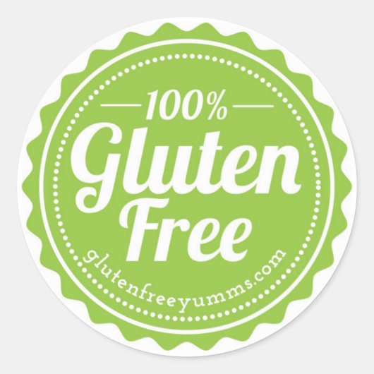 100% Glutenvrije Stickers — Groen (Voorkant)