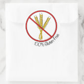"100% glutenvrije" Stickers (groot) (Tas)