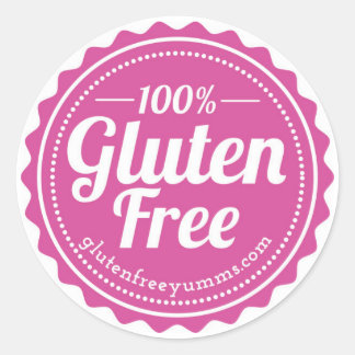 100% glutenvrije Stickers — roze