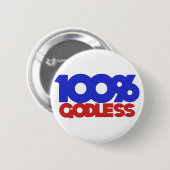 100% goddeloze atheïst ronde button 5,7 cm (Voorkant /achterkant)