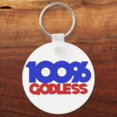 100% goddeloze atheïst sleutelhanger (Voorkant)