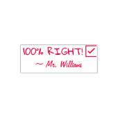 "100% GOED!" + Naam van aangepaste docent tekstste Zelfinktende Stempel (Design)