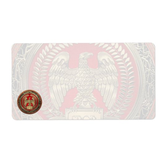 [100] Gold Roman Imperial Eagle Etiket (Voorkant)