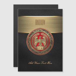 [100] Gold Roman Imperial Eagle Magnetische Uitnodiging