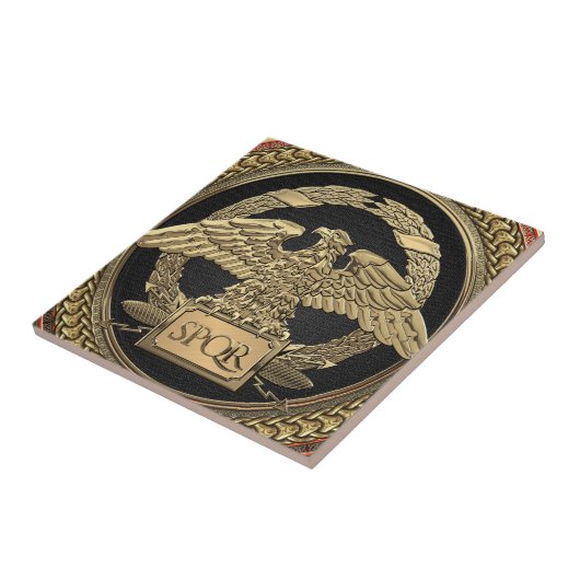 [100] Gold Roman imperial Eagle op de goudmeeuw Tegeltje (Zijkant)