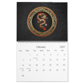 [100] Golden Chinese Dragon Fucanglong Kalender (Feb 2027)