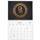 [100] Golden Chinese Dragon Fucanglong Kalender (Jan 2027)