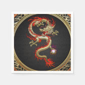 [100] Golden Chinese Dragon Fucanglong Servetten (Voorkant)