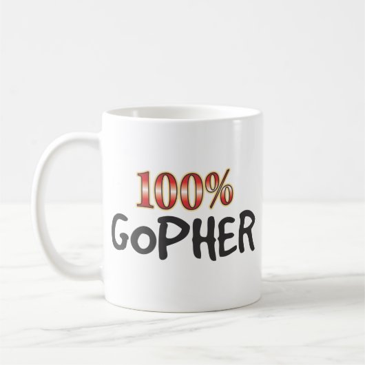 100 % gopher koffiemok (Links)