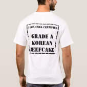 100% graad A Koreaans brood T-shirt (Achterkant)