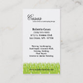 100 Grass Lawn Landscaping Mowing Visitekaartje (Achterkant)