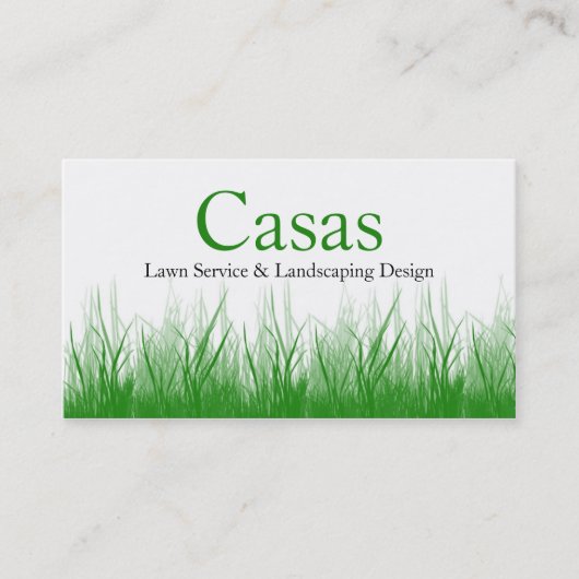 100 Grass Lawn Landscaping Mowing Visitekaartje (Voorkant)
