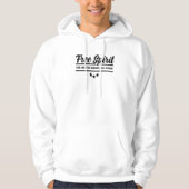 100% Gratis Geest Dappere Ziel Zwarte Typografie Hoodie (Voorkant)