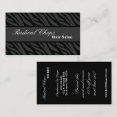 100 Gray Black Zebra Print Pattern Visitekaartje (Voorkant / Achterkant)