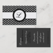 100 Gray Polkadot Pokadot Visitekaartje (Voorkant / Achterkant)