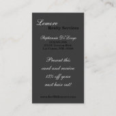 100 Gray Polkadot Pokadot Visitekaartje (Achterkant)