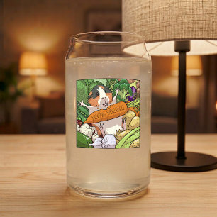 100% Groente Gelukkige Cavia Met Wortel Blikvorm Glas