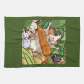 100% Groente Happy Cavia Met Wortel Theedoek (Horizontaal)