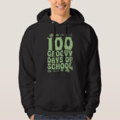 100 Groovy Days Of School 60s 70s Style Throwback  Hoodie (Voorkant)