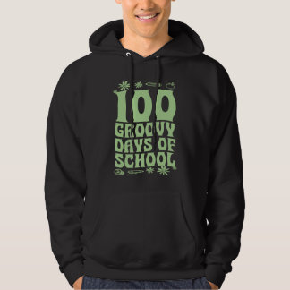 100 Groovy Days Of School 60s 70s Style Throwback  Hoodie