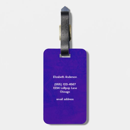 100% Groovy met Rainbow Hand Peace Sign Bagagelabel (Achterkant verticaal)