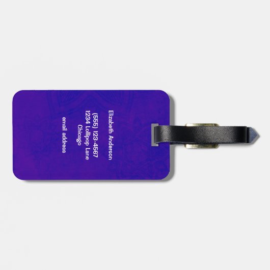 100% Groovy met Rainbow Hand Peace Sign Bagagelabel (Achterkant horizontaal)