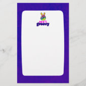 100% Groovy met Rainbow Hand Peace Sign Briefpapier (Voorkant)