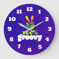 100% Groovy Rainbow Hand Peace Sign Acid Paars