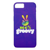 100% Groovy Rainbow Hand Peace Sign Case-Mate iPhone Case (Achterkant)