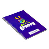 100% Groovy-regenboog met handse vredestichting un Notitieboek (Rechterzijde)