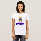 100% Groovy-regenboog met handse vredesvlag T-shirt (Voorkant volledig)
