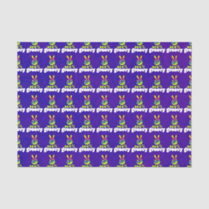 100% Groovy-regenboog met handse vredesvlag Tissuepapier