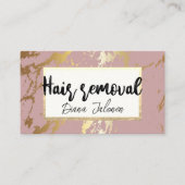 100 Haarverwijdering Afspraakherinnering Roze Marm Visitekaartje (Voorkant)