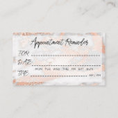 100 Haarverwijdering Afspraakherinnering Roze Marm Visitekaartje (Achterkant)