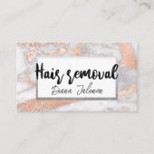 100 Haarverwijdering Afspraakherinnering Roze Marm Visitekaartje (Voorkant)