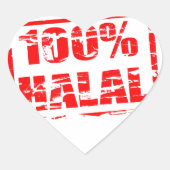 100% halal hart sticker (Voorkant)