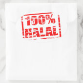 100% halal ovale sticker (Tas)
